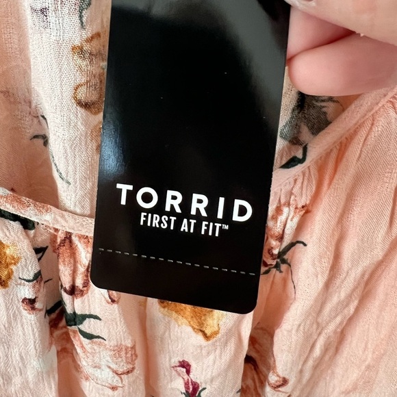 Torrid Pink Floral Swing Cami Top Plus Size - Picture 5 of 6